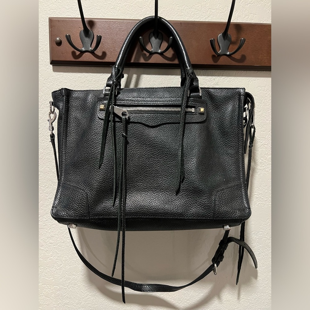 Rebecca Minkoff “Regan” Black Leather Tote